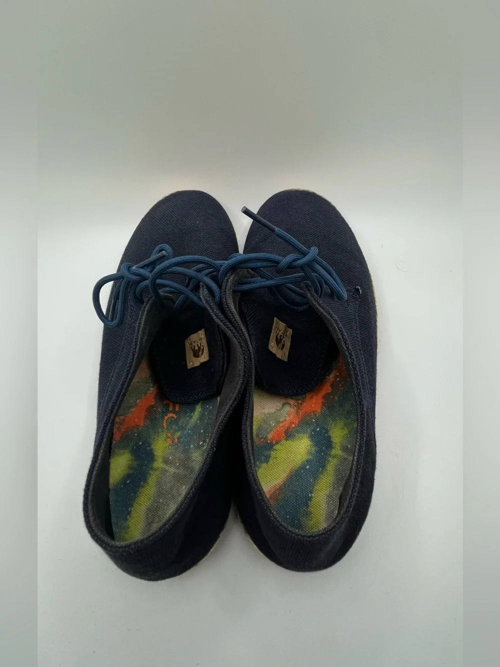 PATARA Men”s Eco - Friendly Navy  Nomad Canvas Lace-Up  Travel Shoes Size US 9
